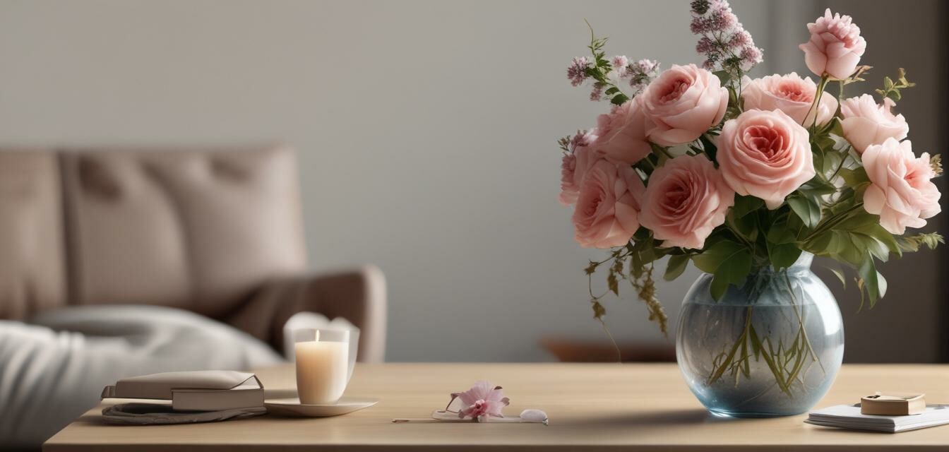 Vase on coffee table